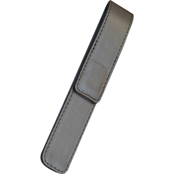 Pen Boutique Yak Leather Single Pen Box - Tan - Magnetic closure-Pen Boutique Ltd