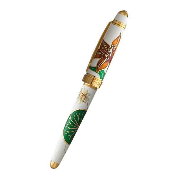 David Oscarson Lily Rollerball Pen - White, Saffron, Citrine, Ruby and Emerald-Pen Boutique Ltd