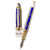 David Oscarson Trellis Fountain Pen - Limited Edition - Sapphire & White/18k YG Vermeil-Pen Boutique Ltd