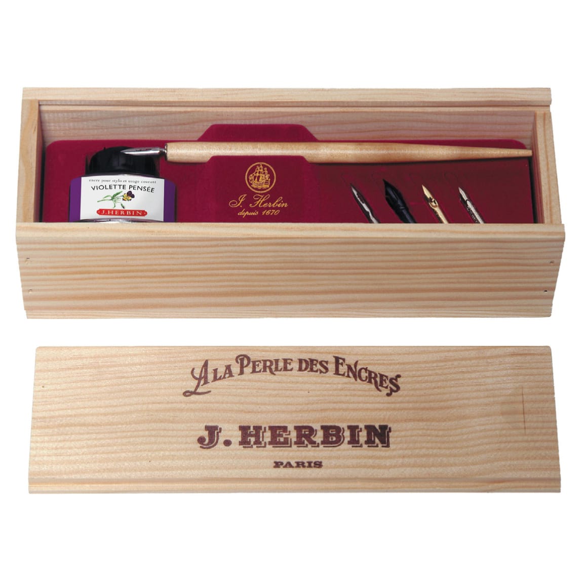 J. Herbin La Perle Des Encres Wooden Box Set-Pen Boutique Ltd