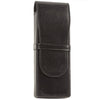 Aston Leather Black Box Style Triple Pen Case-Pen Boutique Ltd