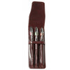 Aston Leather Brown Finger Style Triple Pen Case-Pen Boutique Ltd