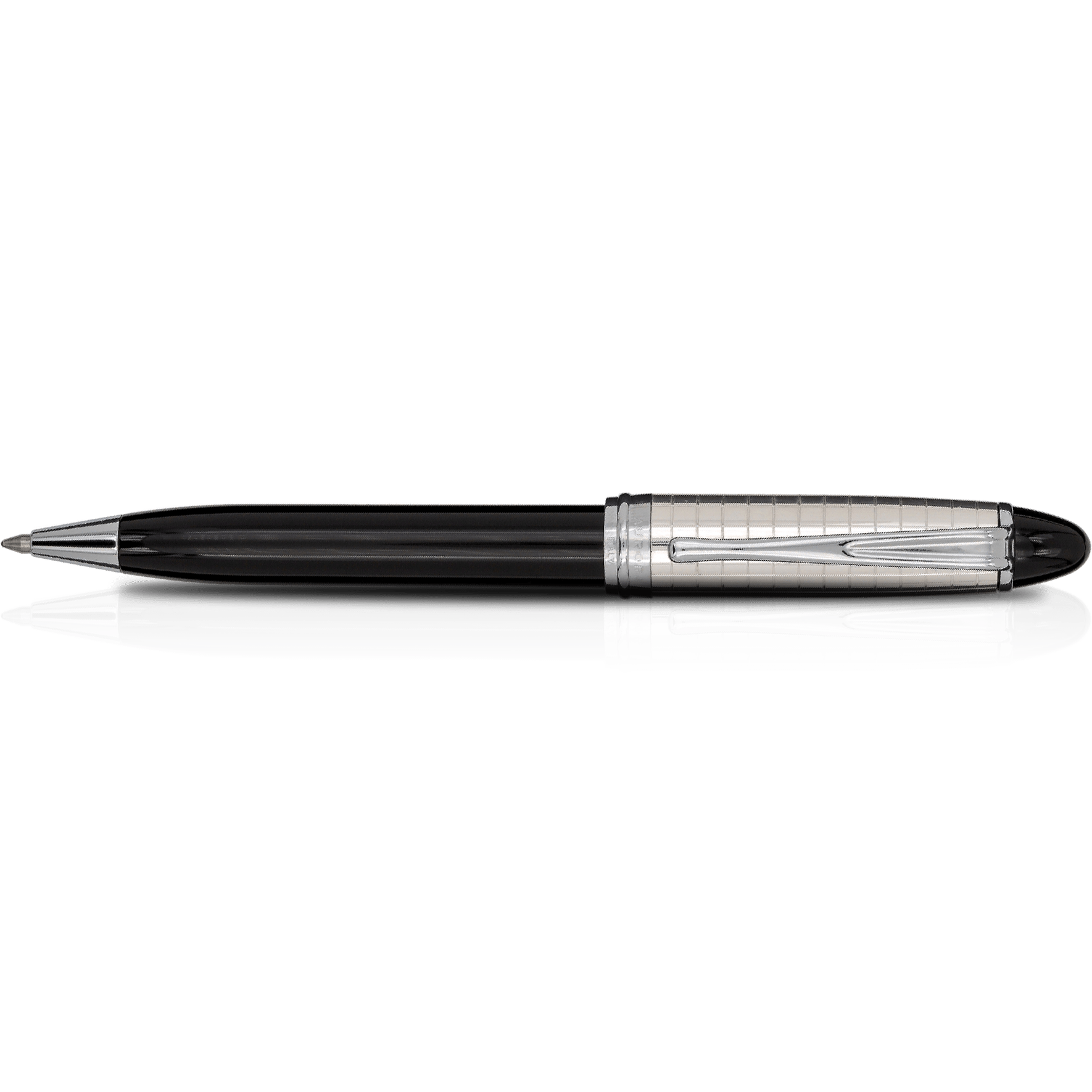 Aurora Ipsilon Ballpoint Pen - Black (Quadra Pattern)-Pen Boutique Ltd