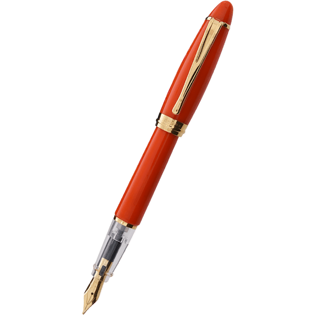 Aurora Ipsilon Demo Colors Fountain Pen - Enthusiastic Orange PLUS matching Orange color ink bottle-Pen Boutique Ltd