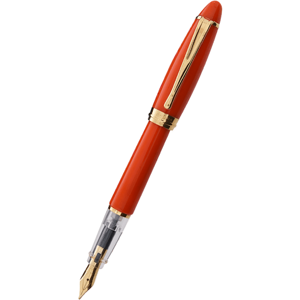 Aurora Ipsilon Demo Colors Fountain Pen - Enthusiastic Orange PLUS matching Orange color ink bottle-Pen Boutique Ltd