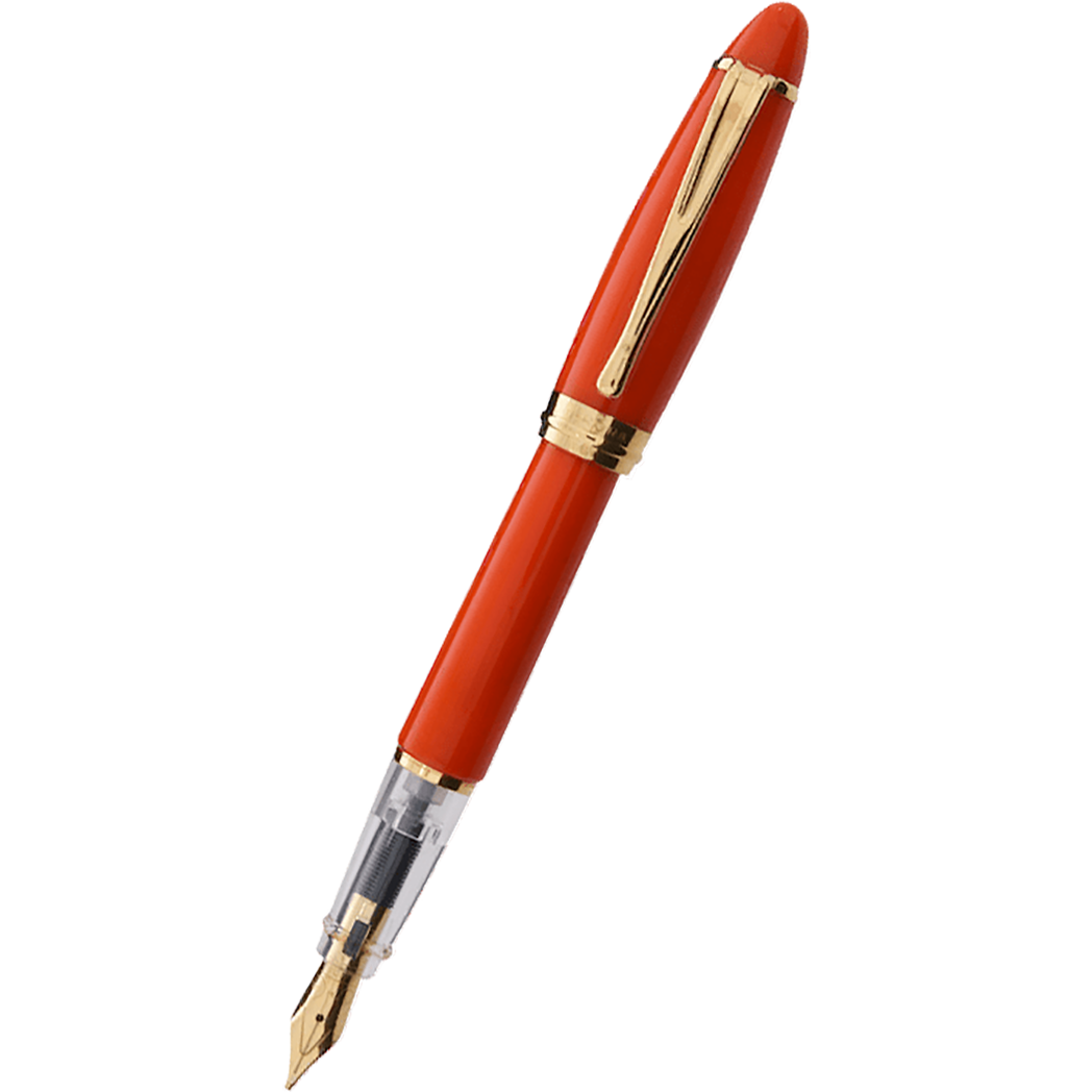 Aurora Ipsilon Demo Colors Fountain Pen - Enthusiastic Orange PLUS matching Orange color ink bottle-Pen Boutique Ltd