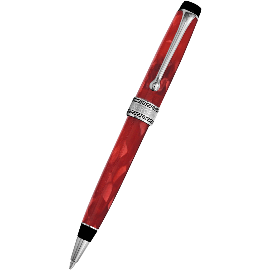 Aurora Optima Auroloide Ballpoint Pen - Rossa - Chrome Trim-Pen Boutique Ltd