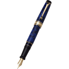 Aurora Optima Auroloide Fountain Pen - Blue - Gold Trim-Pen Boutique Ltd