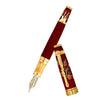 David Oscarson Tree of Life Fountain Pen - Red with Orange and Green-Pen Boutique Ltd