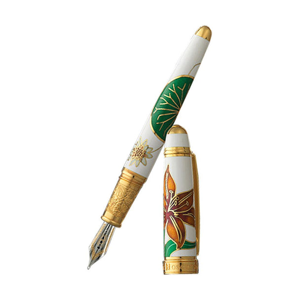 David Oscarson Lily Fountain Pen - White-Pen Boutique Ltd