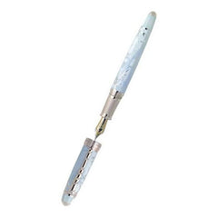 David Oscarson Winter Fountain Pen - Winter Blue & Rhodium-Pen Boutique Ltd