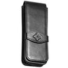 Diplomat Leather Pen Case - Black - Triple-Pen Boutique Ltd