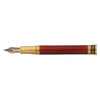 David Oscarson Black Water Dragon Fountain Pen - Translucent Ruby Red and Opaque Onyx Black Hard Enamel with Gold Vermeil-Pen Boutique Ltd