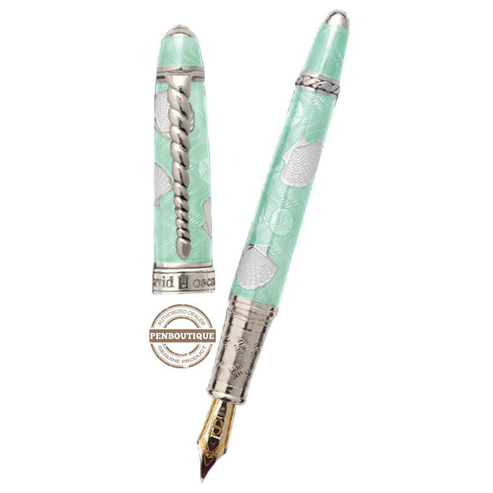 David Oscarson Seaside Fountain Pen - Limited Edition - Seafoam Green/White-Pen Boutique Ltd