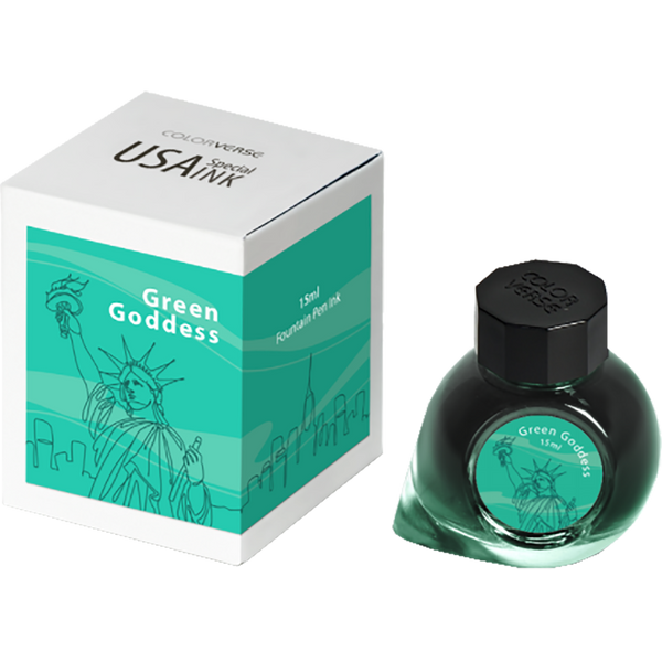 Colorverse USA Special Ink Bottle - New York (Green Goddess) - 15 ml-Pen Boutique Ltd