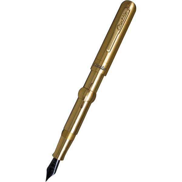 Conklin Mark Twain Crescent Filler Fountain Pen - Limited Edition - Brass-Pen Boutique Ltd
