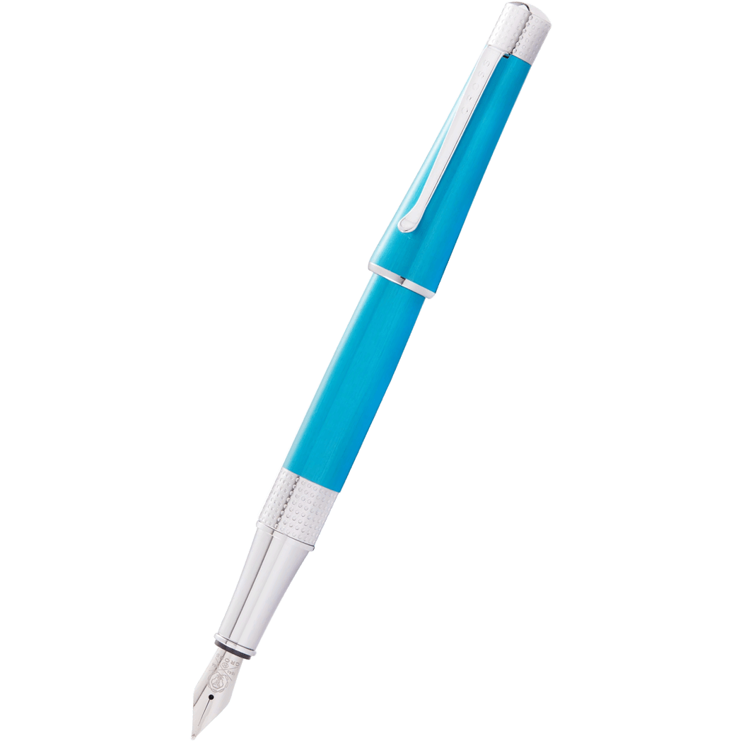 Cross Beverly Fountain Pen - Translucent Teal - Medium-Pen Boutique Ltd