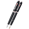 Cross Townsend Fountain Pen and Ballpoint SET - Scuderia Ferrari - Glossy Black - Rhodium Trim (Gold NIb)-Pen Boutique Ltd