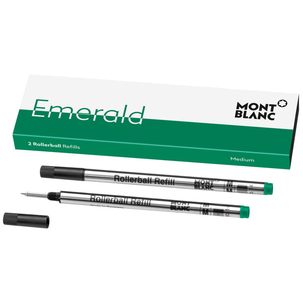 Montblanc Rollerball Refill - Emerald Green - Medium - 2 Pack-Pen Boutique Ltd