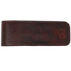 Yak Leather Premium Leather Two Pen Pouch with Flap Brown-Pen Boutique Ltd