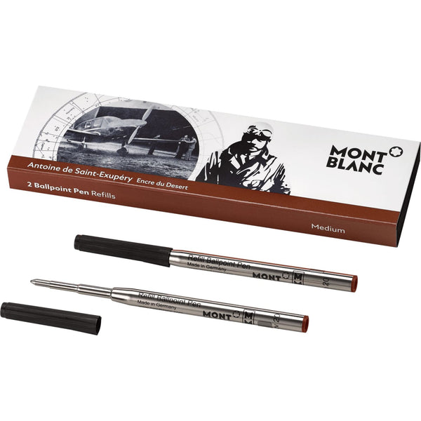 Montblanc Ballpoint Refill - Writers Edition - Antoine de St. Exupery - Medium - 2 Pack-Pen Boutique Ltd