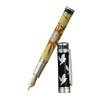 David Oscarson Alfred Bernhard Nobel Fountain Pen - Black Silver w/ Yellow Barrel-Pen Boutique Ltd