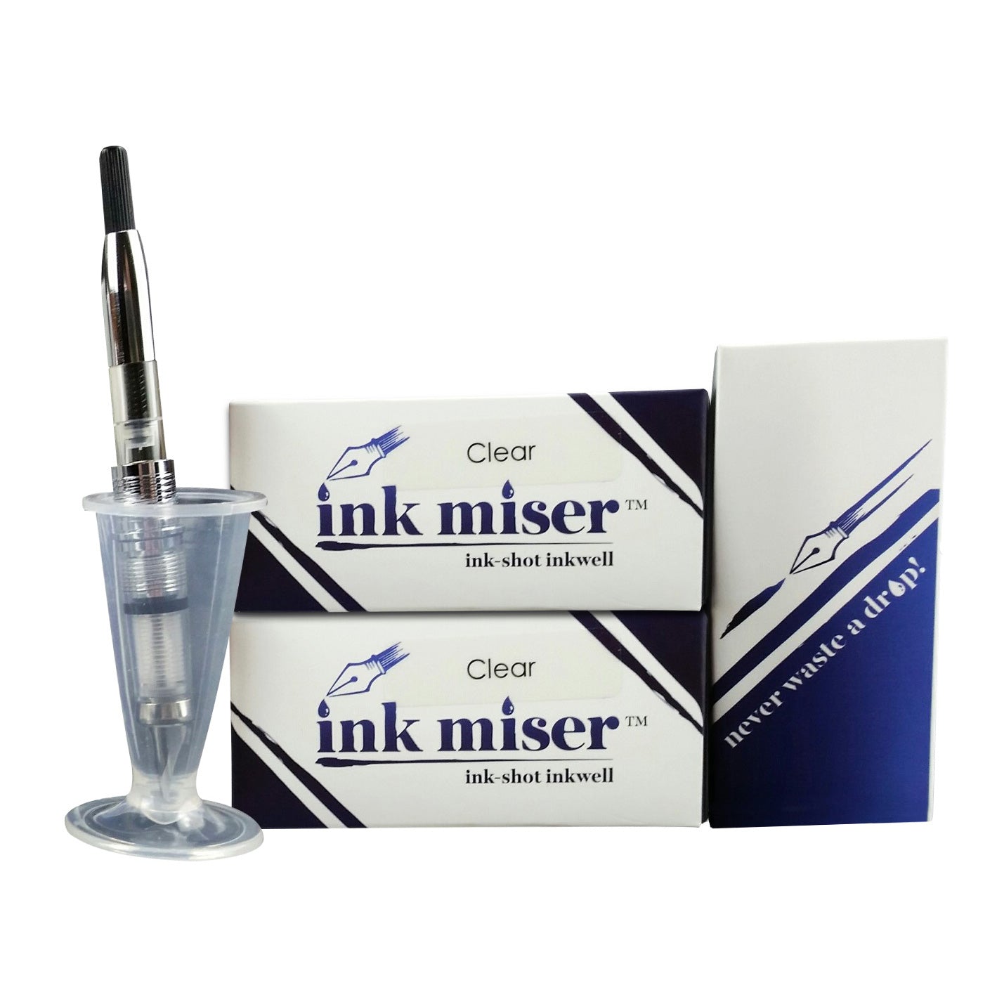 Luxury Brands Ink Miser Ink-Shot Inkwell - Clear-Pen Boutique Ltd
