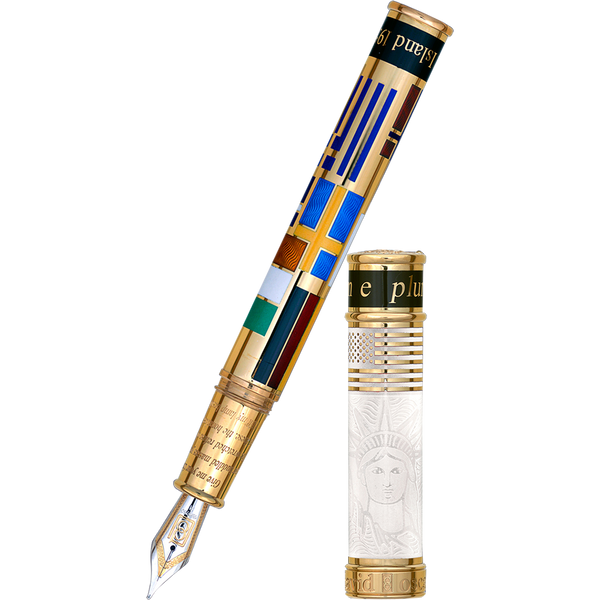 David Oscarson Ellis Island Fountain Pen - White-Pen Boutique Ltd