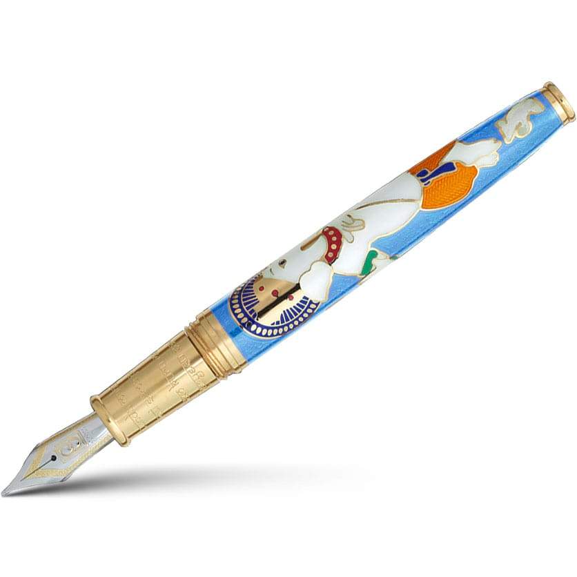 David Oscarson Lord Ganesha Fountain Pen - Azure-Pen Boutique Ltd