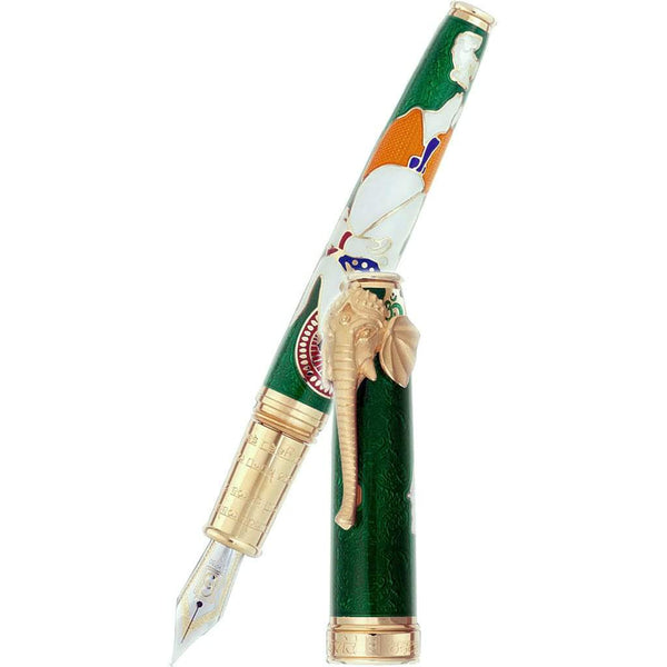 David Oscarson Lord Ganesha Fountain Pen - Emerald Green-Pen Boutique Ltd
