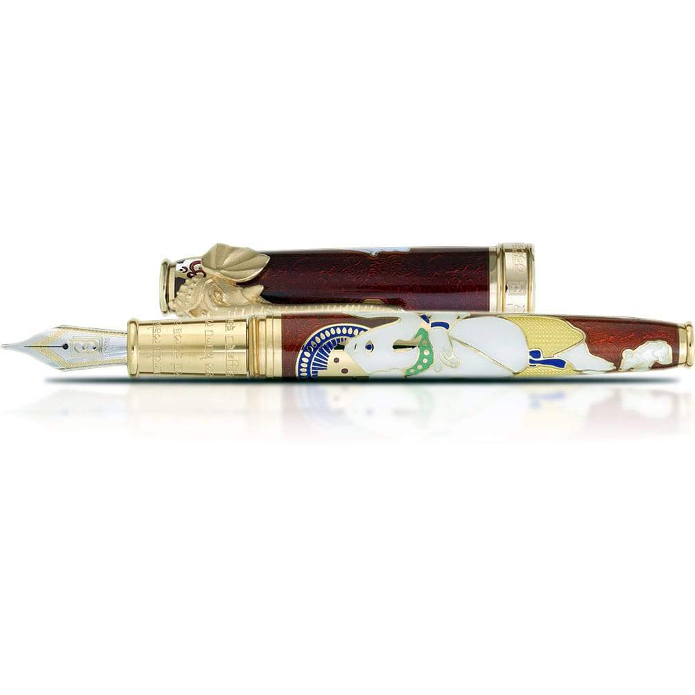 David Oscarson Lord Ganesha Fountain Pen - Ruby Red-Pen Boutique Ltd