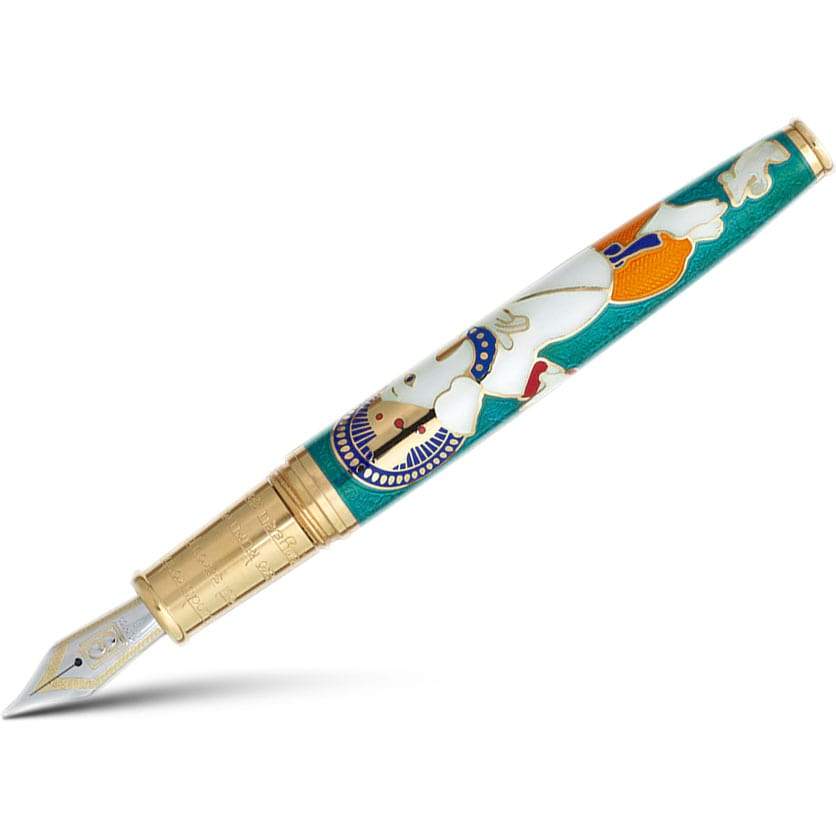 David Oscarson Lord Ganesha Fountain Pen - Teal-Pen Boutique Ltd