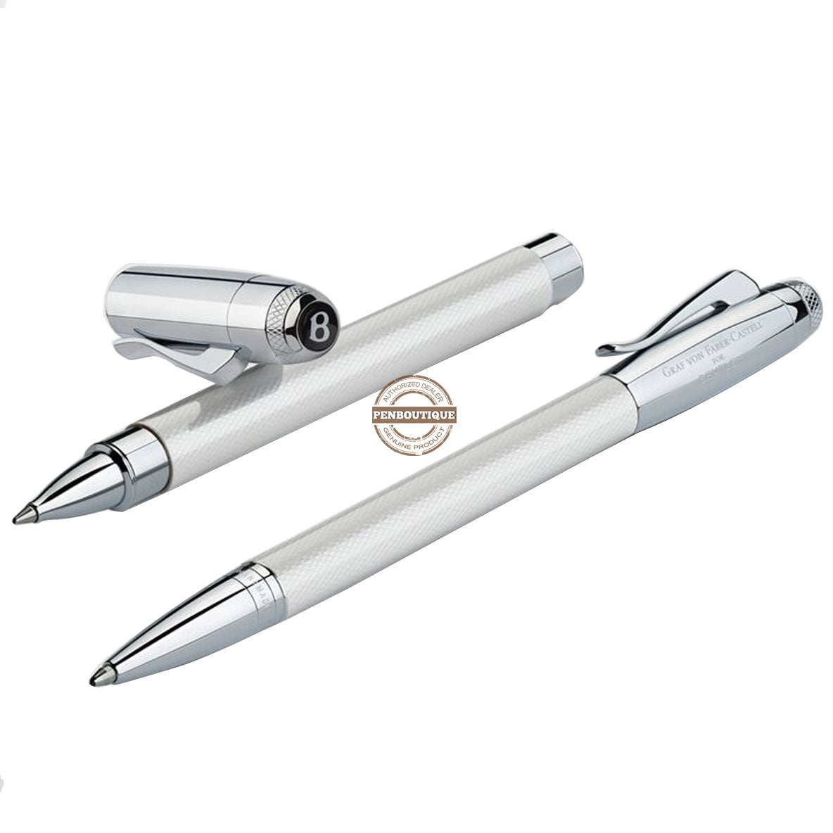 Graf von Faber-Castell Bentley Rollerball Pen - White Satin-Pen Boutique Ltd