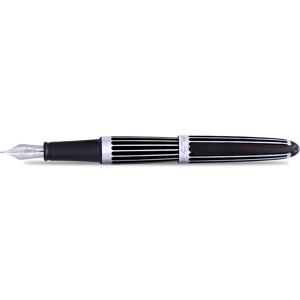 Diplomat Aero Fountain Pen - Stripes Black-Pen Boutique Ltd