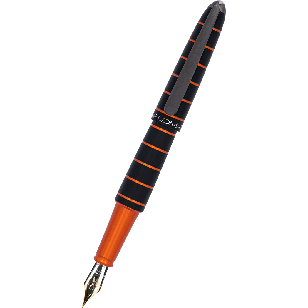 Diplomat Elox Ring Fountain Pen - Black - 14K Gold Nib-Pen Boutique Ltd