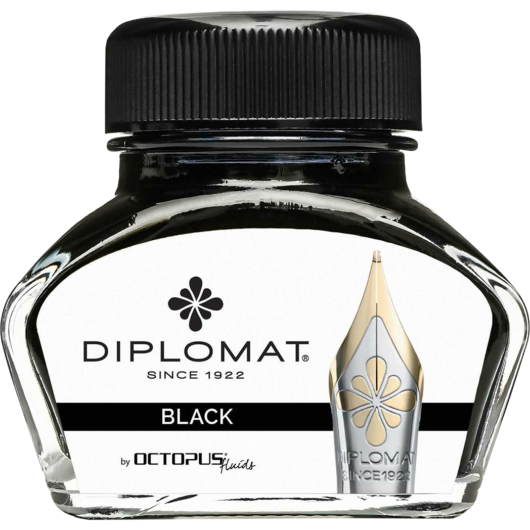 Diplomat Ink Bottle - Black - 30 ml-Pen Boutique Ltd