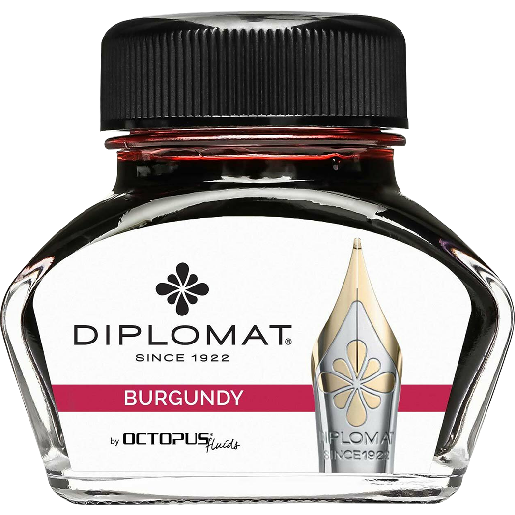 Diplomat Ink Bottle - Burgundy - 30 ml-Pen Boutique Ltd