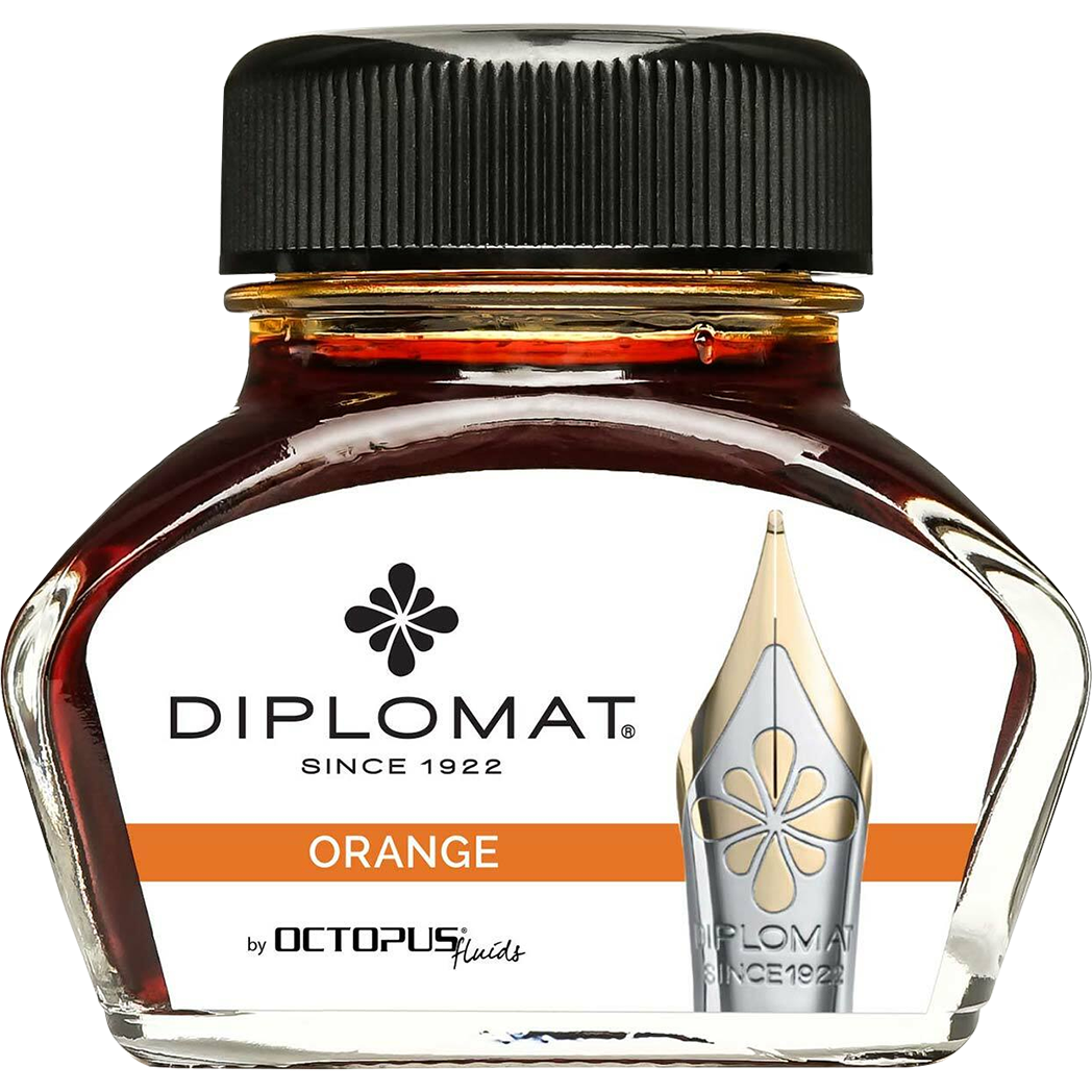 Diplomat Ink Bottle - Orange - 30 ml-Pen Boutique Ltd