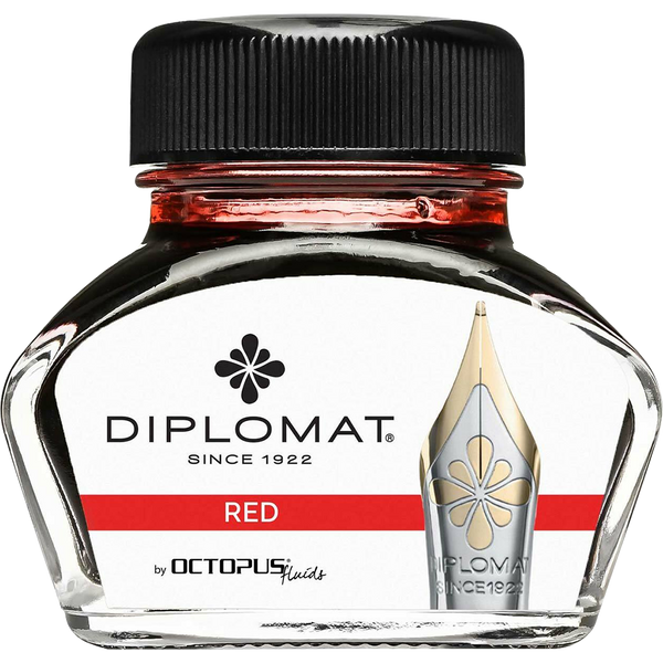 Diplomat Ink Bottle - Red - 30 ml-Pen Boutique Ltd