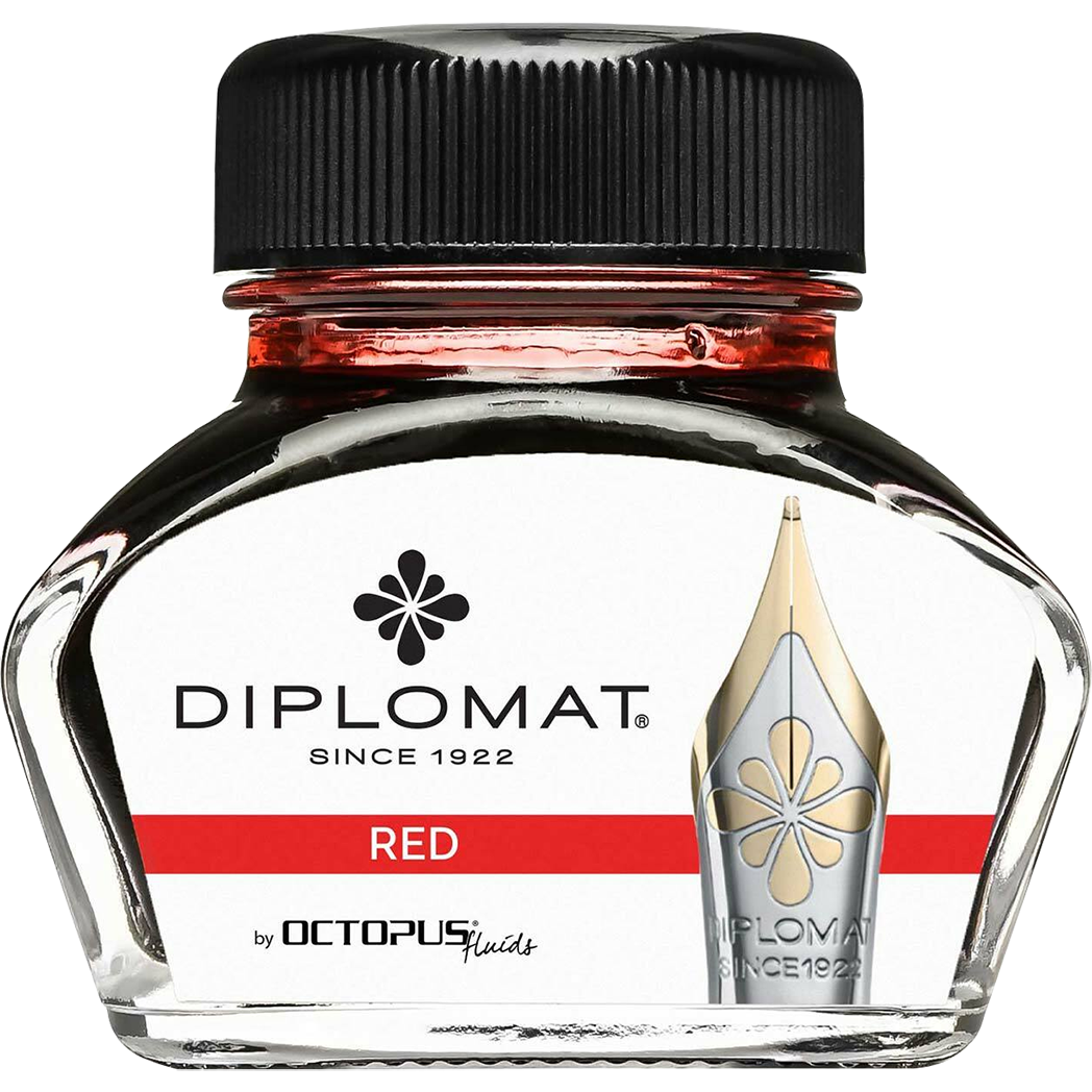 Diplomat Ink Bottle - Red - 30 ml-Pen Boutique Ltd