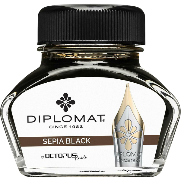 Diplomat Ink Bottle - Sepia Black - 30 ml-Pen Boutique Ltd