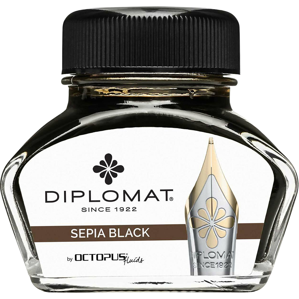 Diplomat Ink Bottle - Sepia Black - 30 ml-Pen Boutique Ltd