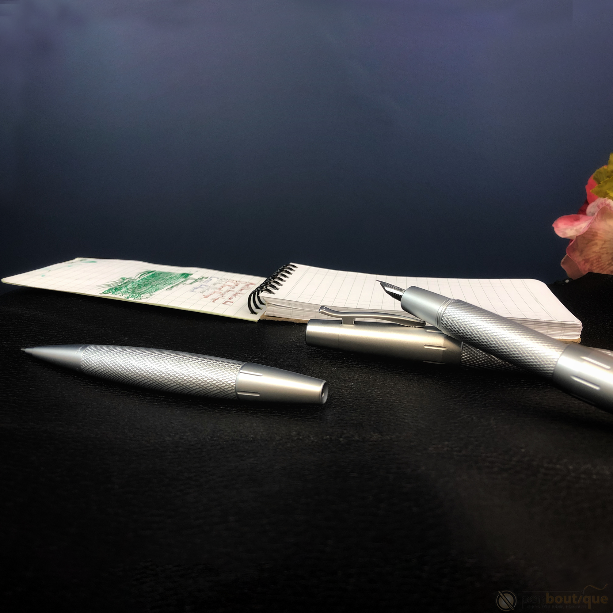Faber-Castell Design E-Motion Rollerball Pen - Pure Silver-Pen Boutique Ltd