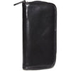 Aston Leather Black Zipper 2-Pen Case-Pen Boutique Ltd