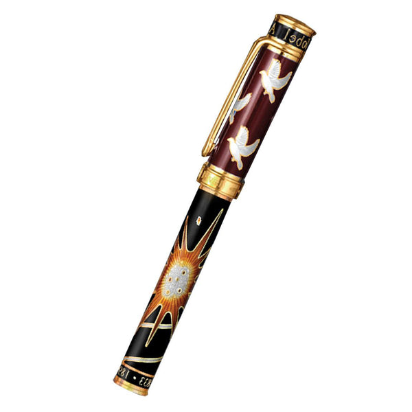 David Oscarson Alfred Bernhard Nobel Rollerball Pen - Red Gold w/ Black Barrel-Pen Boutique Ltd