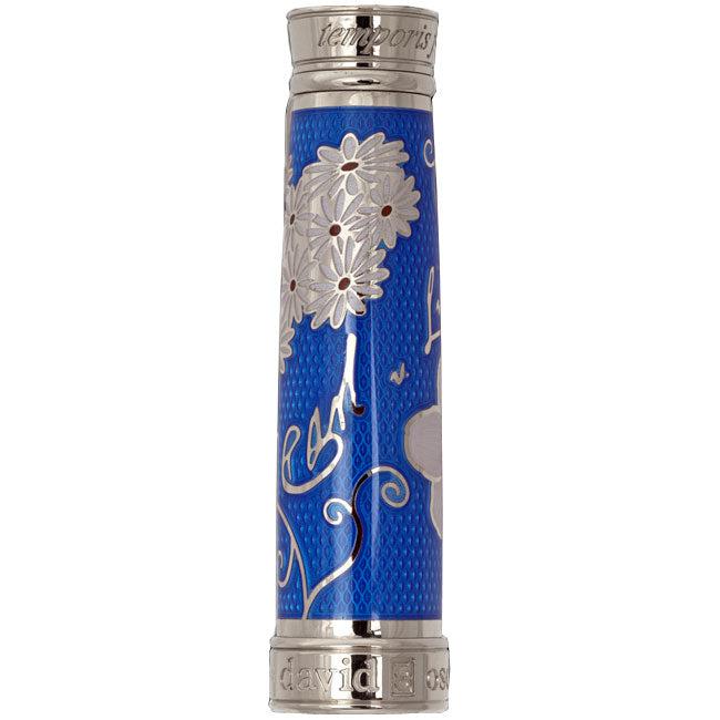 David Osarson Carl Linnaeus Fountain Pen - Royal Blue with Multi-Colored Translucent Hard Enamel-Pen Boutique Ltd