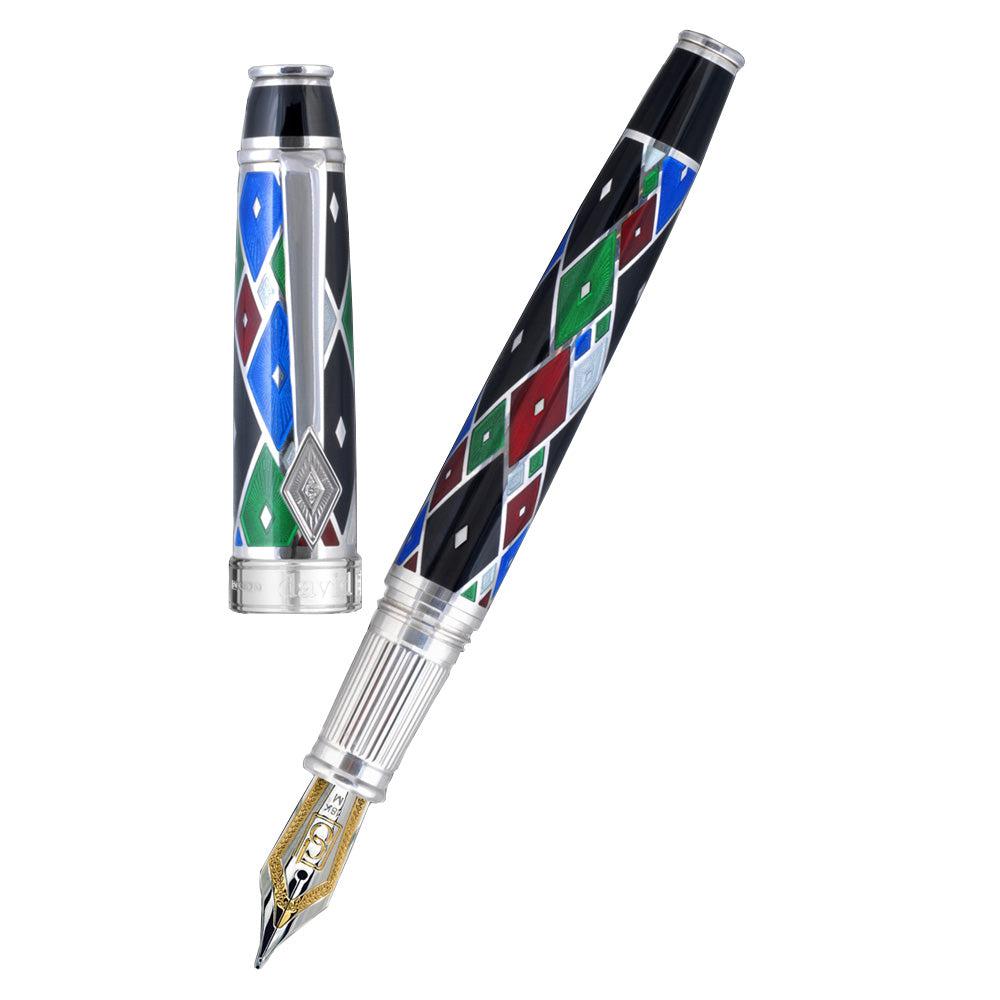 David Oscarson Harlequin Fountain Pen - Opaque Black/Onyx-Pen Boutique Ltd