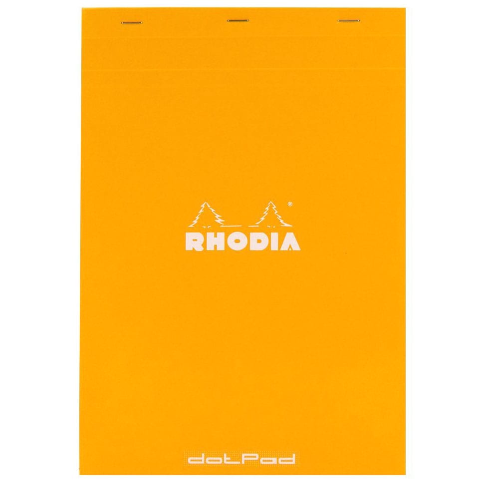 Rhodia Dot.Pad Rhodia Orange 80Sh Stapled 80G 8-1/4X11-3/4 | Matrice Points 5Mm-Pen Boutique Ltd