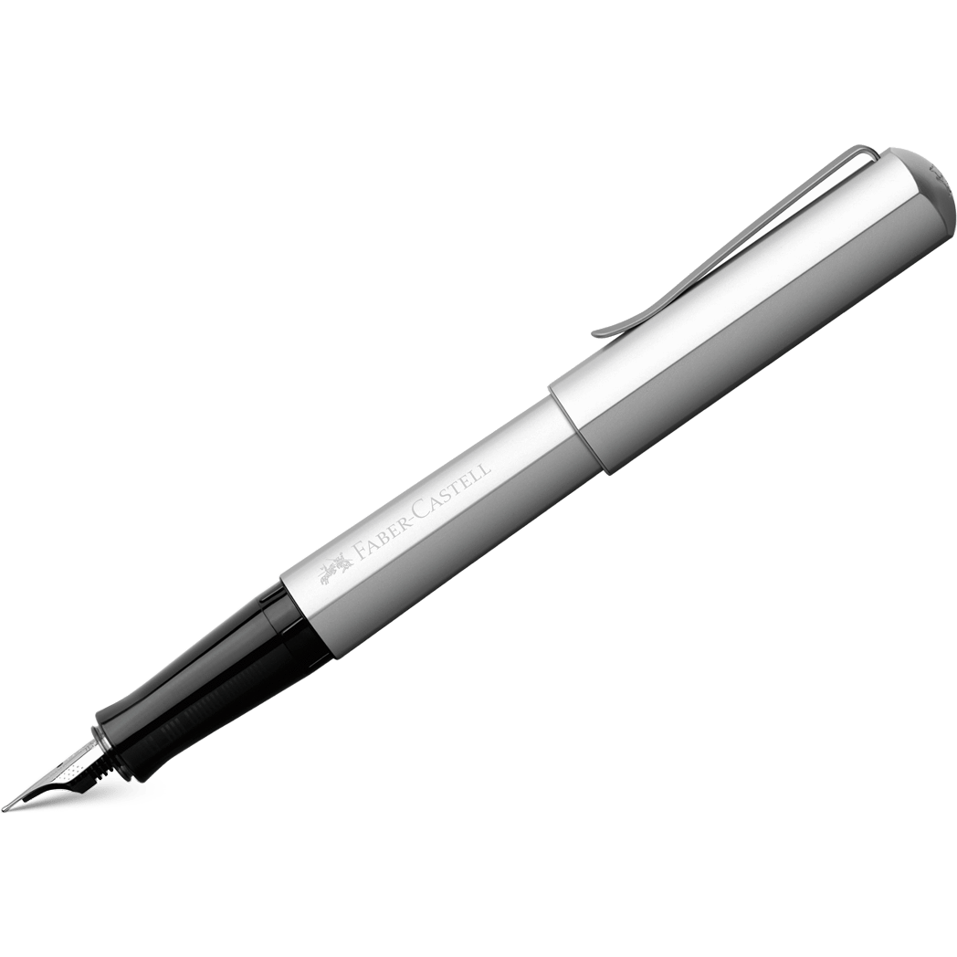 Faber Castell Hexo Fountain Pen - Silver-Pen Boutique Ltd