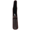 Yak Leather Premium Leather One Pen Pouch with Flap Brown-Pen Boutique Ltd